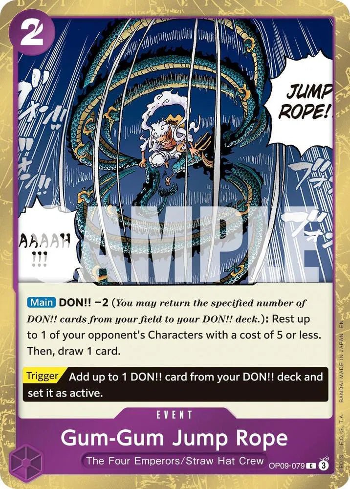 Gum-Gum Jump Rope (Pirate Foil) Premium Booster -The Best- Vol. 2 C OP09-079 by Fabio’s Black Box on MYNTED