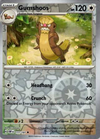 Gumshoos [Reverse Holo] 177 Pokemon Obsidian Flames by Moe‘s Vault on MYNTED