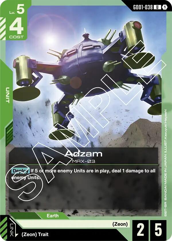 Gundam - Adzam - Newtype Rising (GD01) by TCGDON on MYNTED