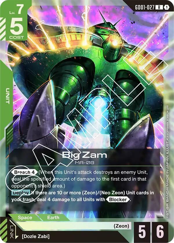 Gundam - Big Zam - Newtype Rising (GD01) by TCGDON on MYNTED