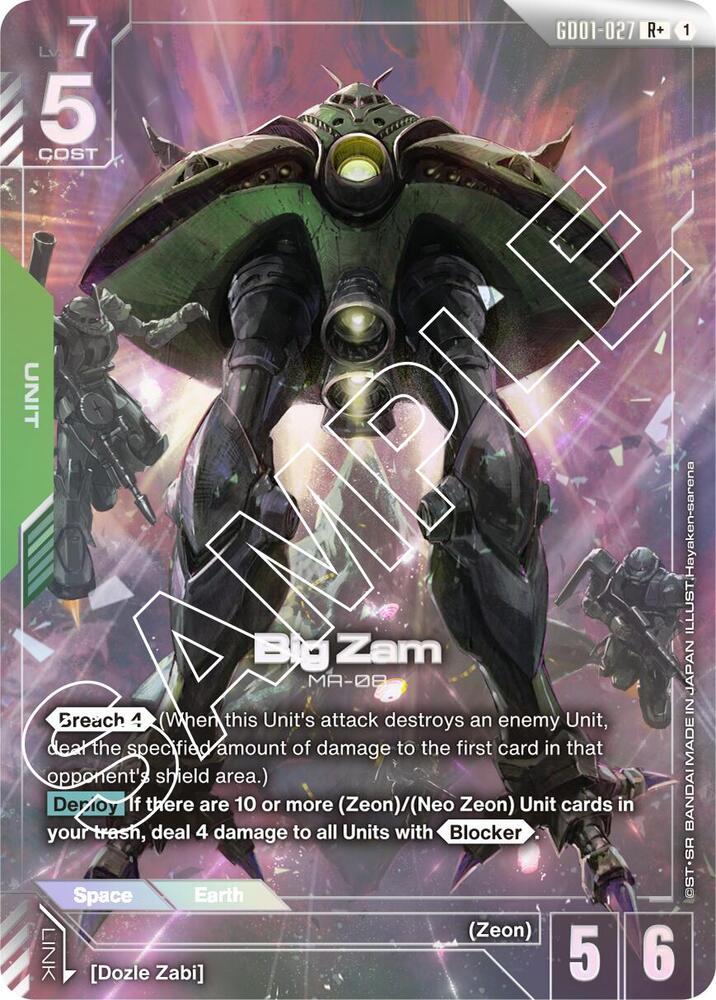 Gundam Big Zam (R+) - Newtype Rising (GD01) by TCGDON on MYNTED