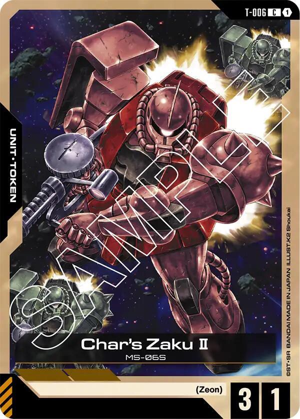 Gundam - Char's Zaku II (T - 006) Token - Newtype Rising (GD01) by TCGDON on MYNTED