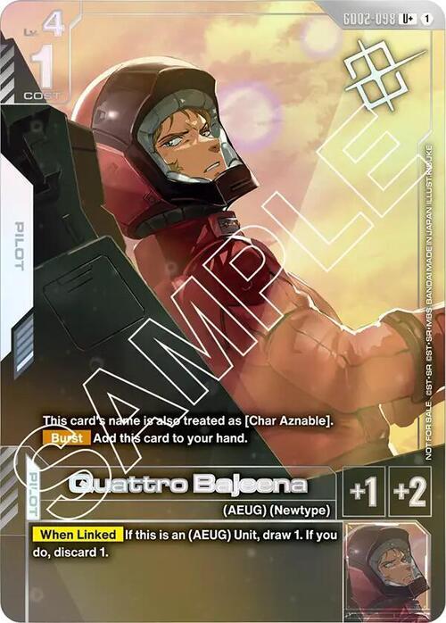 Gundam - Quattro Bajeena - Store Tournament - Winner Pack 02 by TCGDON on MYNTED