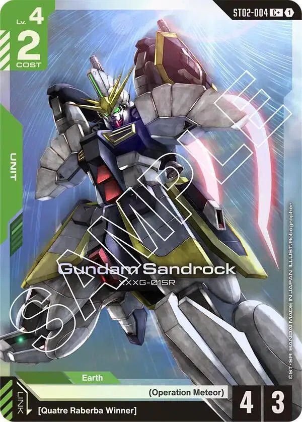 Gundam Sandrock (C+) - Starter Deck 02: Wings of Advance - Common ST02 - 004 - English by MechaKai Collectibles on MYNTED