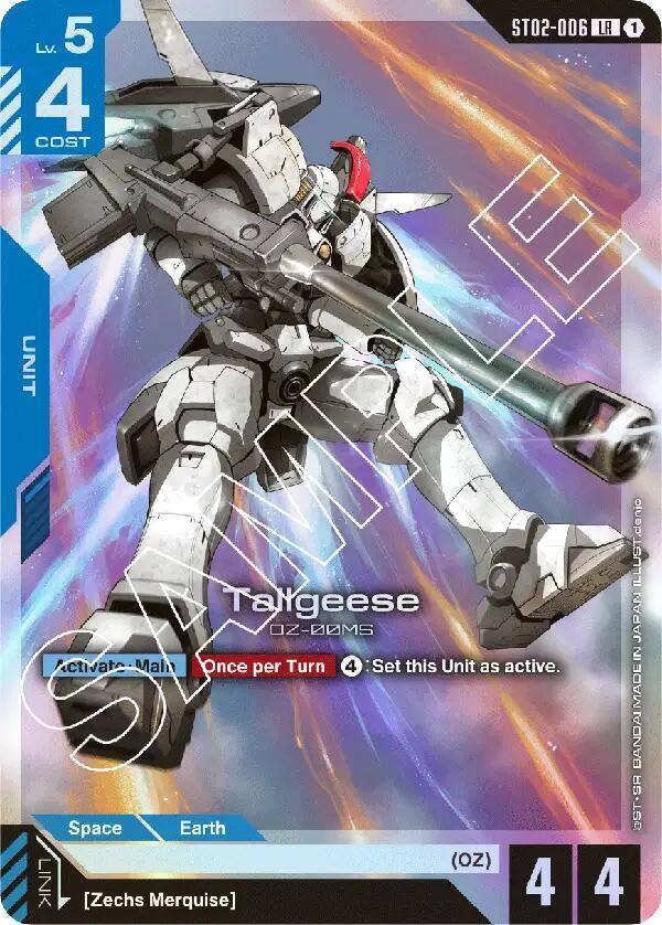 Gundam - Tallgeese - Starter Deck 02: Wings of Advance (ST02) by TCGDON on MYNTED