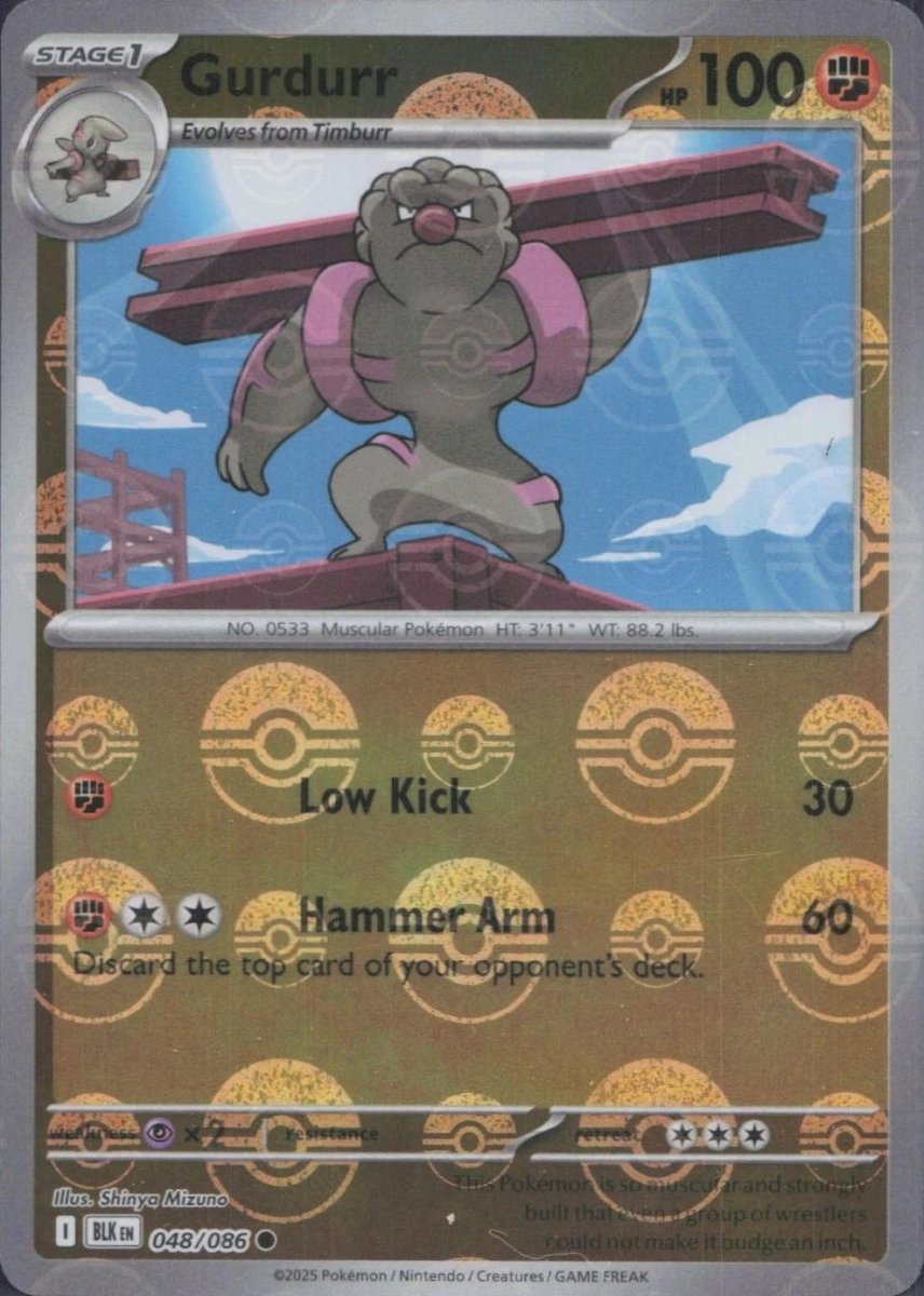 Gurdurr - 048/086 (Poke Ball Pattern) - SV: Black Bolt (BLK) by SAFAQATI on MYNTED