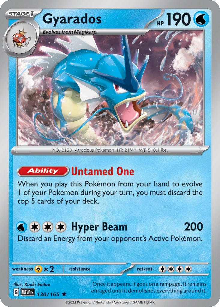 Gyarados · 151 (MEW) 130 (Reverse Holo) by PokeMarsi on MYNTED