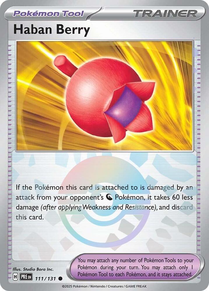 Haban Berry - 111/131 (Poke Ball Pattern) - SV: Prismatic Evolutions (PRE) by SAFAQATI on MYNTED