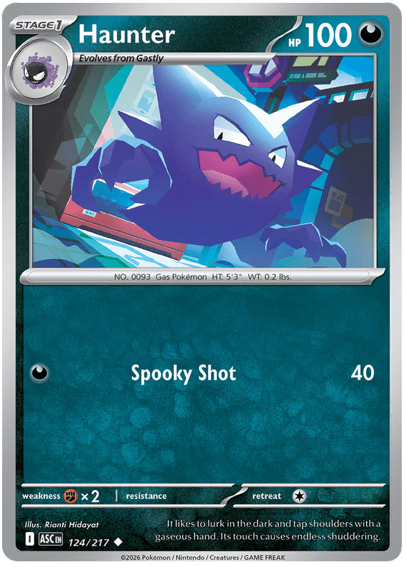 Haunter 124/217 Uncommon | Mega Evolution – Ascended Heroes by Worth the XP on MYNTED