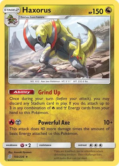 Haxorus (Holofoil) Unified Minds Holo Rare 156/236 by PokeSource on MYNTED