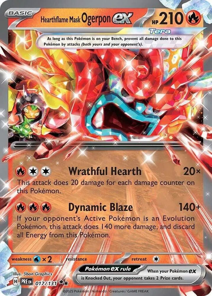 Hearthflame Mask Ogerpon ex 017/131 (Prismatic Evolutions) by Mikeepulls on MYNTED