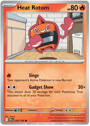 Heat Rotom 043/182 Common | Scarlet & Violet – Destined Rivals by Worth the XP on MYNTED