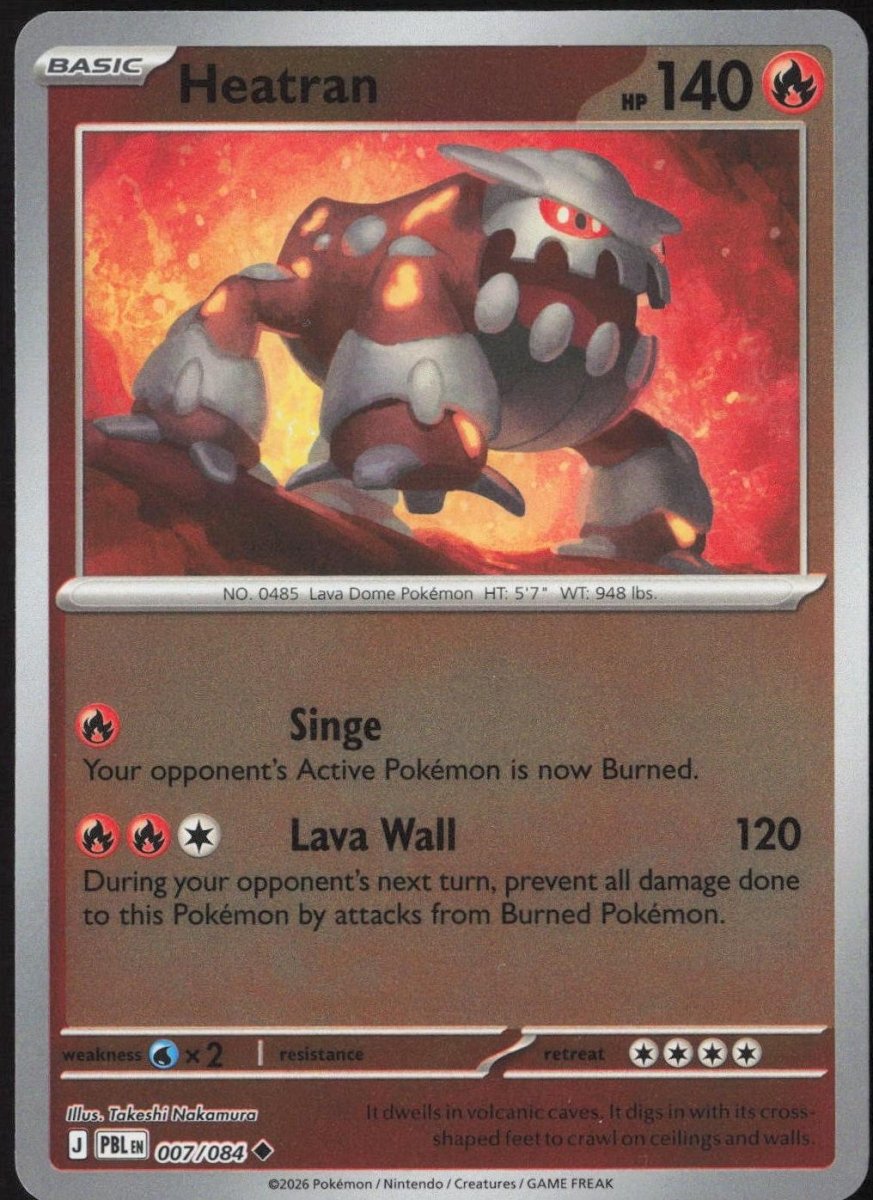 Heatran 007/084 Pitch Black Reverse Holo Rare by Depoga Arts on MYNTED