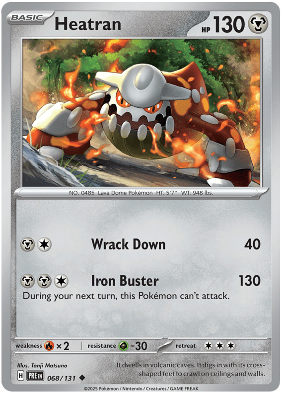 Heatran 068/131 Uncommon | Scarlet & Violet – Prismatic Evolutions by Worth the XP on MYNTED