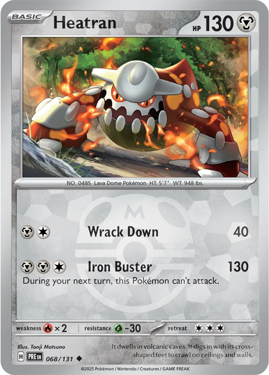 Heatran (Master Ball Pattern) Prismatic Evolutions Uncommon 068/131 by PokeGrails on MYNTED