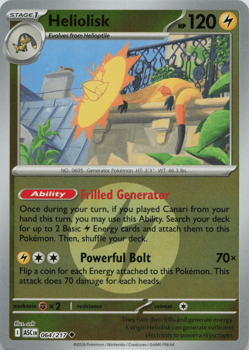 Heliolisk - 064/217 (Energy Symbol Pattern) - ME: Ascended Heroes (ASC) by SAFAQATI on MYNTED