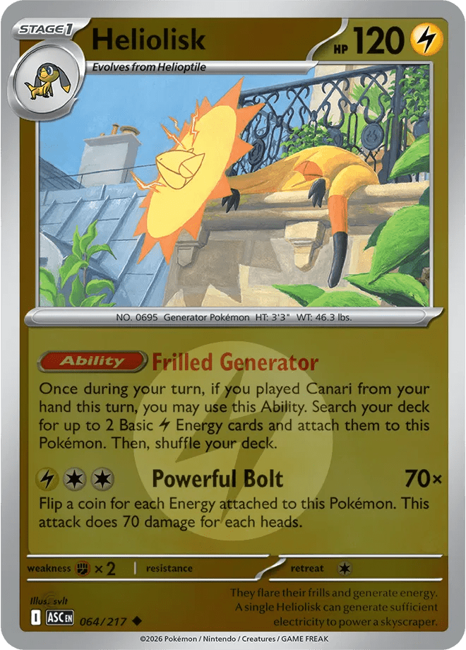 Heliolisk (Energy Symbol Pattern) Ascended Heroes Uncommon 064/217 by Shark Pop Culture on MYNTED