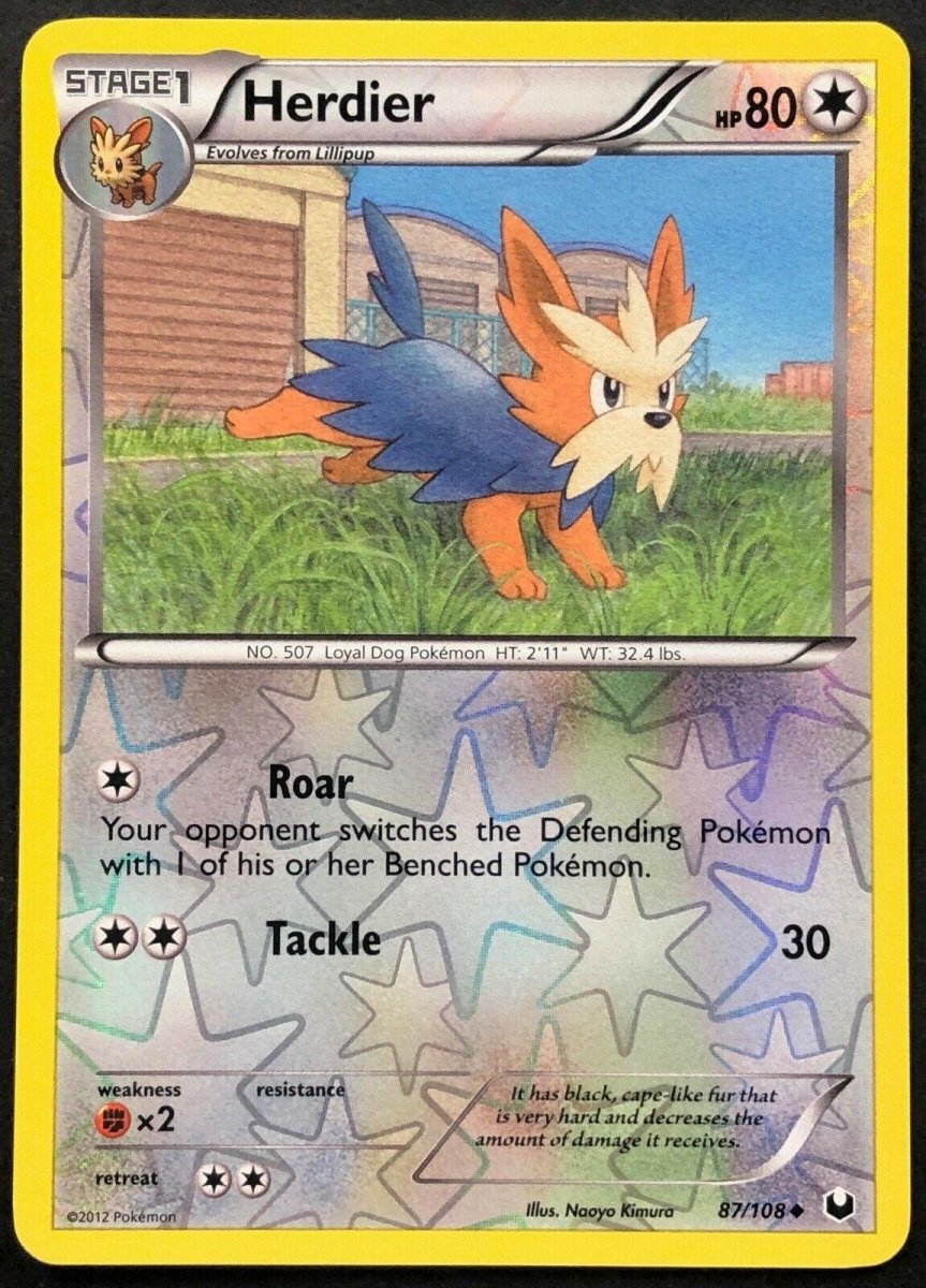 Herdier [Reverse Holo] 87 Pokemon Dark Explorers by Shaibz TCG on MYNTED