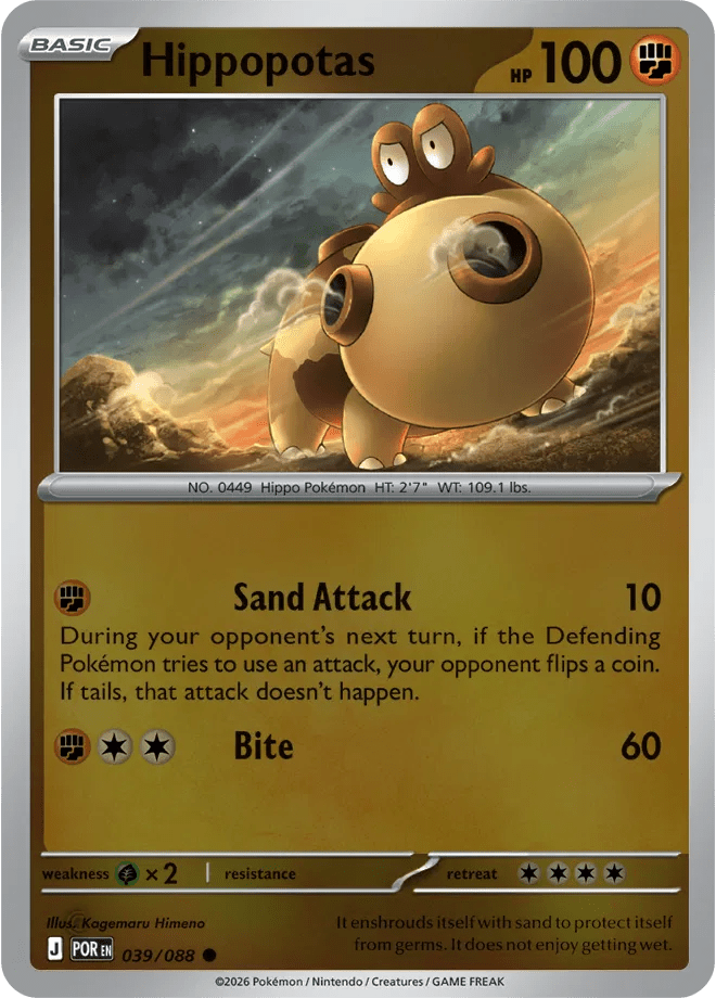 Hippopotas 039 Rev Holo - Perfect Order by PokéPW on MYNTED