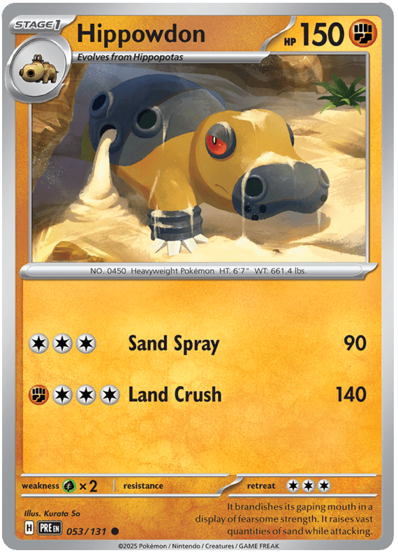 Hippowdon 053/131 Common | Scarlet & Violet – Prismatic Evolutions by Worth the XP on MYNTED