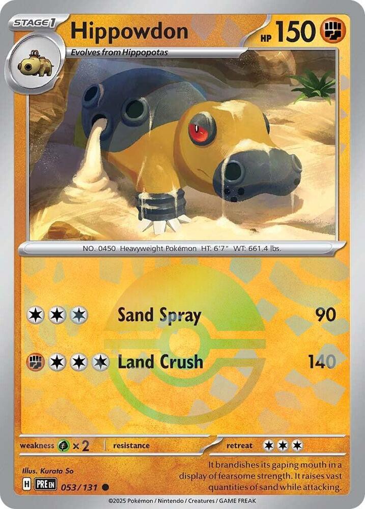 Hippowdon - 053/131 (Poke Ball Pattern) - SV: Prismatic Evolutions (PRE) by SAFAQATI on MYNTED