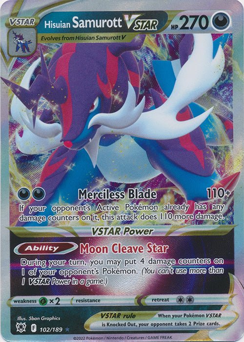 Hisuian Samurott VSTAR - 102/189 by PokeCollect on MYNTED