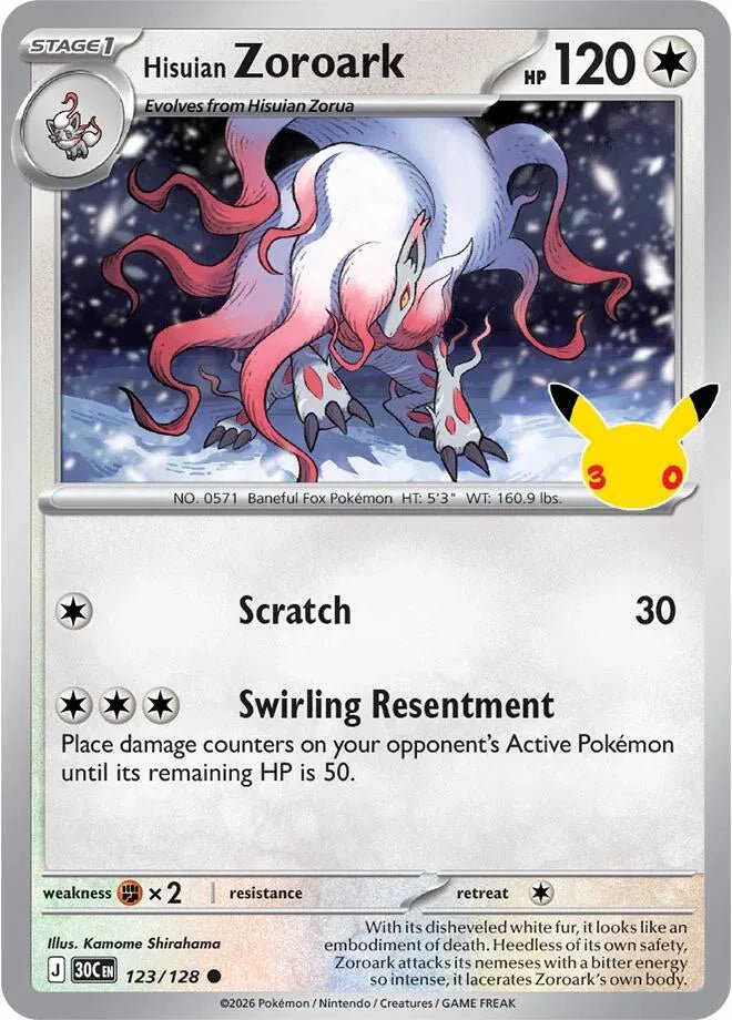 Hisuian Zoroark 123/128 (30th Celebration) by The Greatest on MYNTED