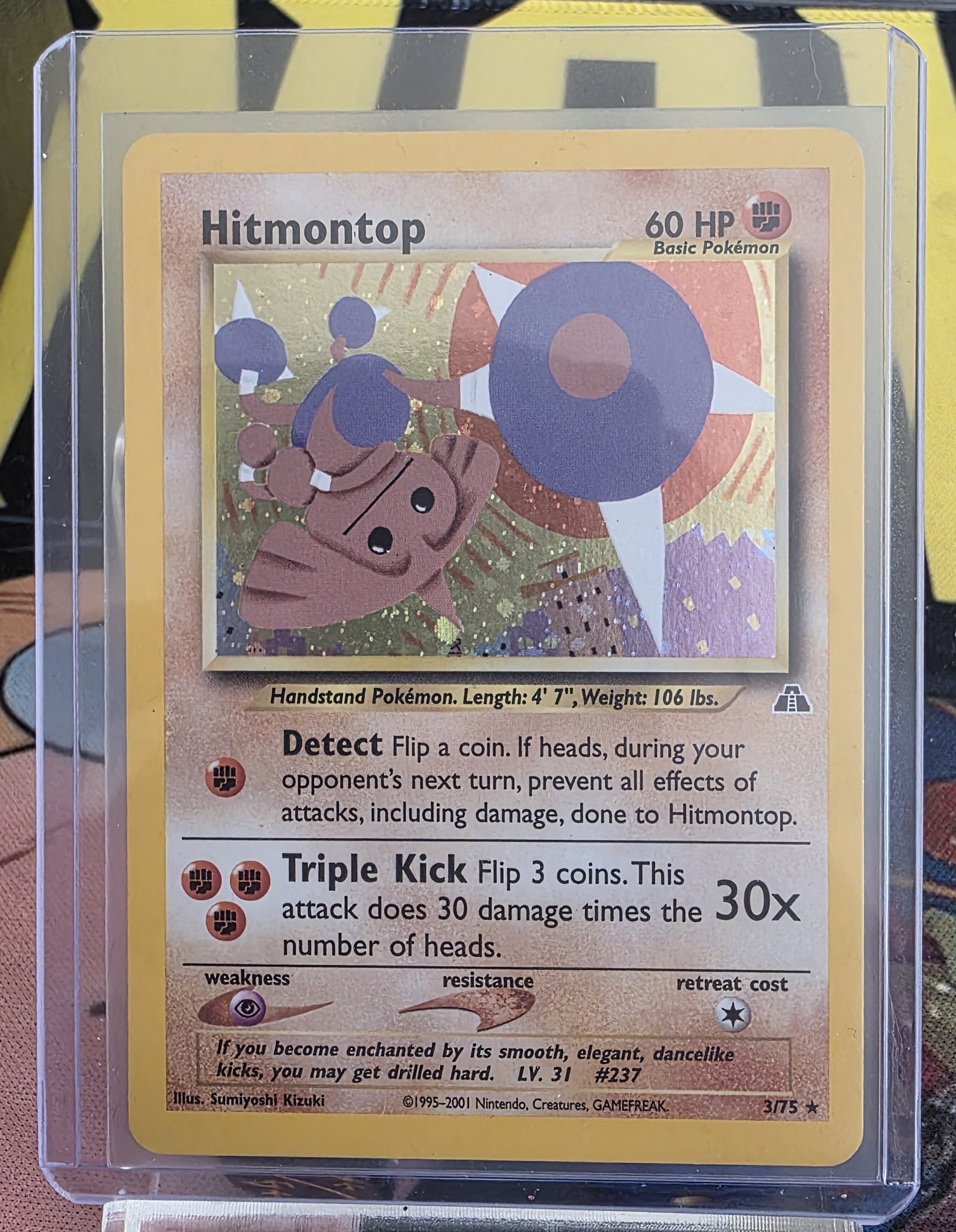 Hitmontop (Unlimited) Holofoil 3/75 - Neo Discovery
