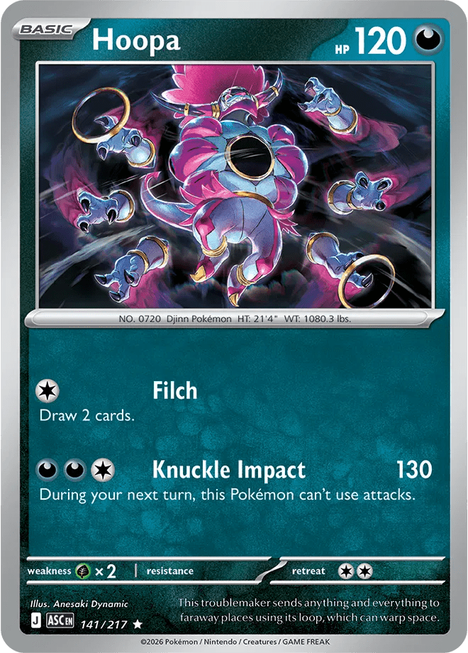 Hoopa (Holo) Ascended Heroes Rare 141/217 by Shark Pop Culture on MYNTED