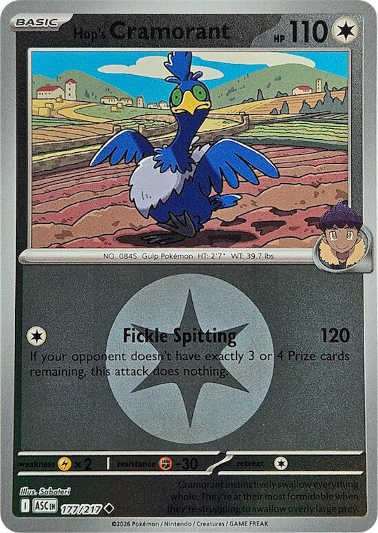 Hop's Cramorant 177/217 - Ascended Heroes - Energy Symbol Pattern by Light Collectibles on MYNTED