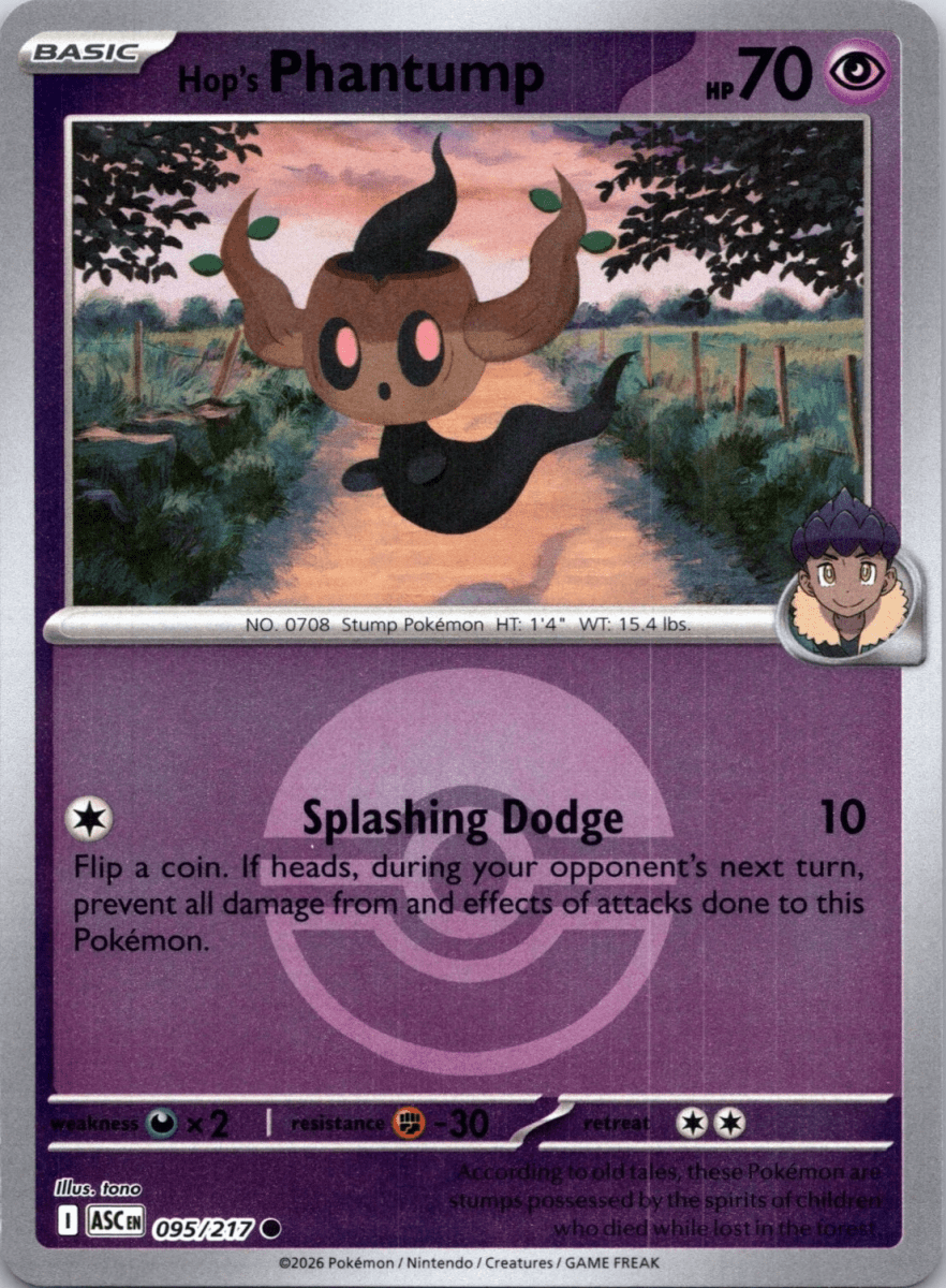 Hop's Phantump - 095/217 (Poke Ball) - ME: Ascended Heroes (ASC) by SAFAQATI on MYNTED