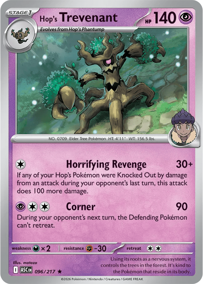 Hop's Trevenant 096/217 (Ascended Heroes) by Meeho Collectz on MYNTED