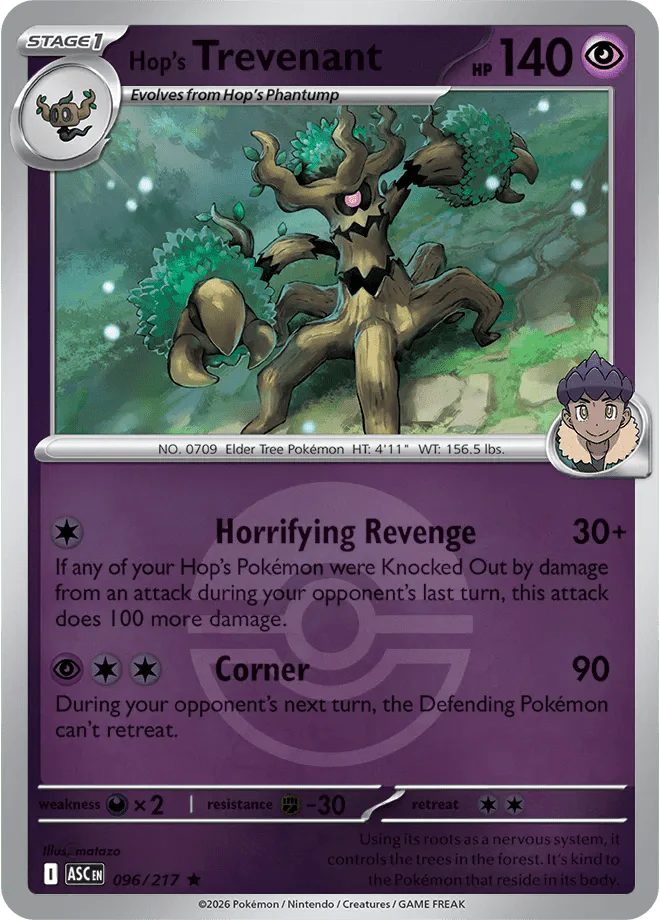 Hop's Trevenant (Poke Ball) Ascended Heroes Rare 096/217 by Shark Pop Culture on MYNTED