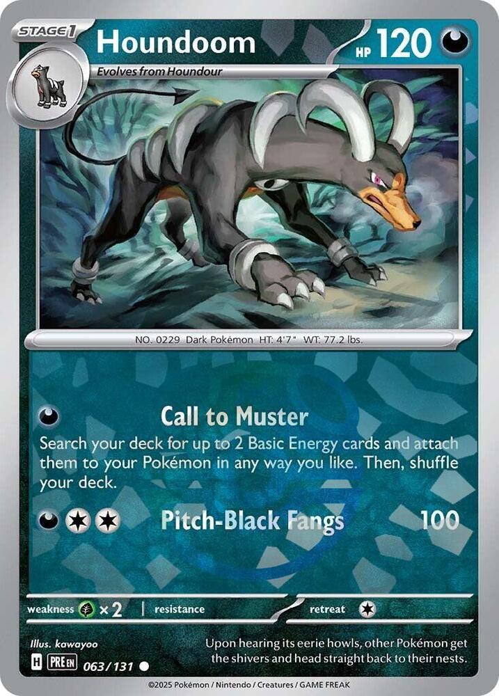 Houndoom - 063/131 (Master Ball Pattern) - SV: Prismatic Evolutions (PRE) by SAFAQATI on MYNTED
