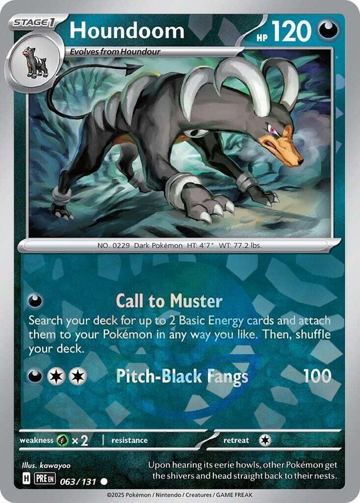 Houndoom - 063/131 (Poke Ball Pattern) - SV: Prismatic Evolutions (PRE) by SAFAQATI on MYNTED