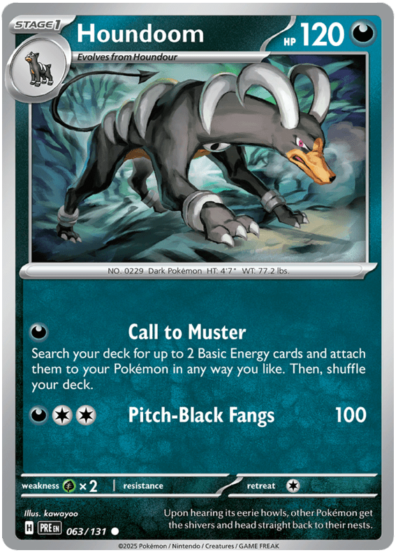 Houndoom 063/131 Reverse Holo | Scarlet & Violet – Prismatic Evolutions by Worth the XP on MYNTED