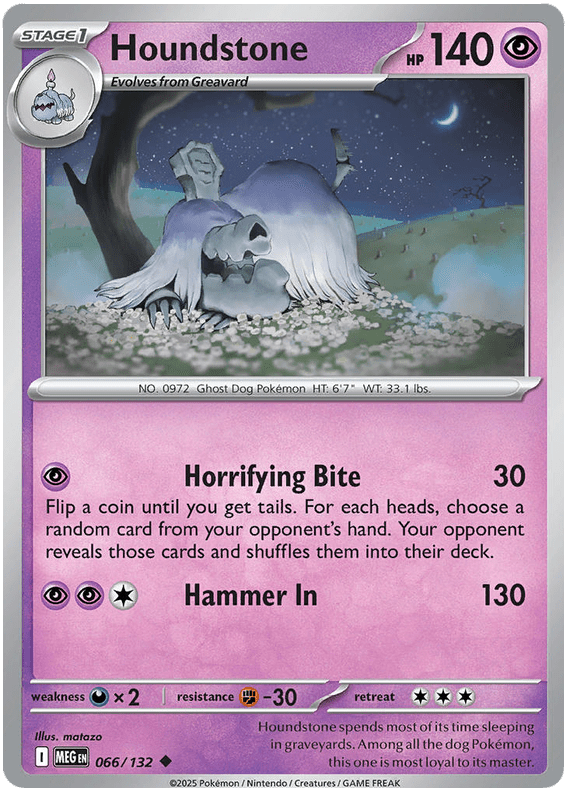 Houndstone 066/132 Uncommon | Mega Evolution by Worth the XP on MYNTED