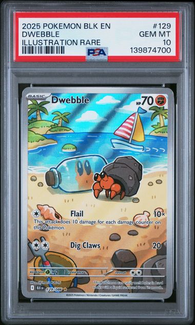 PSA 10 GEM MINT - BLK EN-BLACK BOLT #129 DWEBBLE ILLUSTRATION RARE