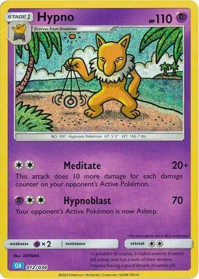 Hypno (Holofoil) Trading Card Game Classic Classic Collection 012/034 by PokeSource on MYNTED
