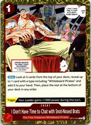 I Don't Have Time to Chat with Snot-Nosed Brats OP17-019 (The World's Strongest Warriors) by Moe‘s Vault on MYNTED