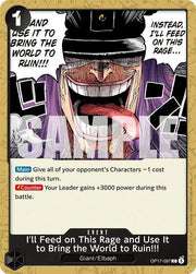 I'll Feed on This Rage and Use It to Bring the World to Ruin!!! OP17-097 (The World's Strongest Warriors) by Moe‘s Vault on MYNTED