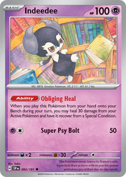 Indeedee #093 Rev Holo - Surging Sparks