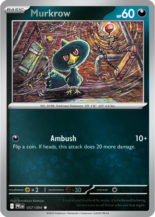 057/094 Murkrow - Reverse Holo - Phantasmal Flames