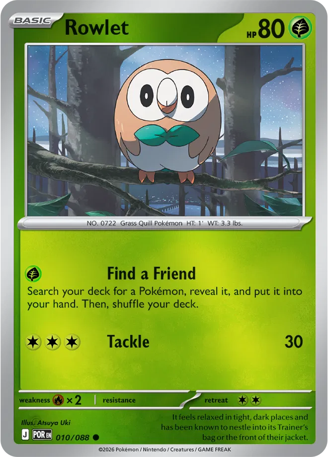 Rowlet #010 Rev Holo - Perfect Order
