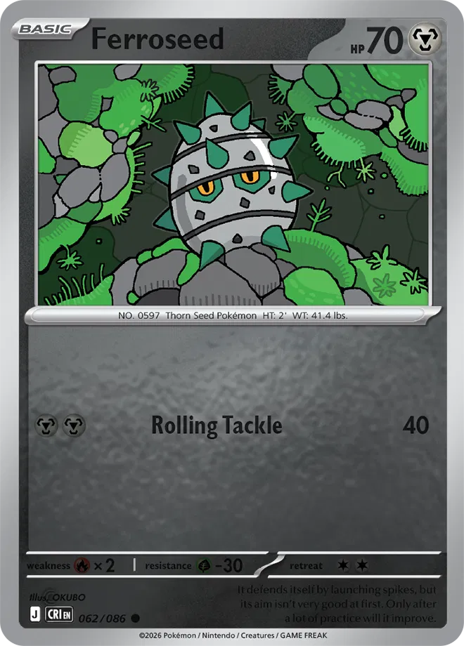 Ferroseed #062 Rev Holo - Chaos Rising