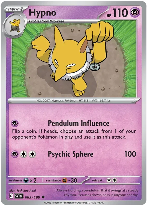 083/198 Hypno - Reverse Holo - Scarlet & Violet