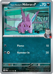 Team Rocket's Nidoran M #117 Rev Holo - Destined Rivals
