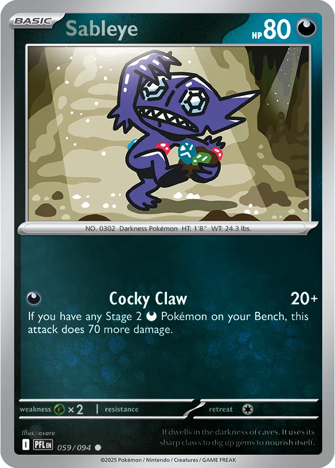 059/094 Sableye - Reverse Holo - Phantasmal Flames