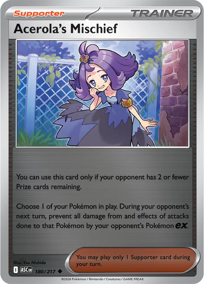 180/217 Acerola's Mischief - Reverse Holo - Ascended Heroes