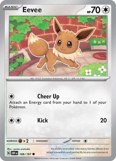 166/197 Eevee - Obsidian Flames